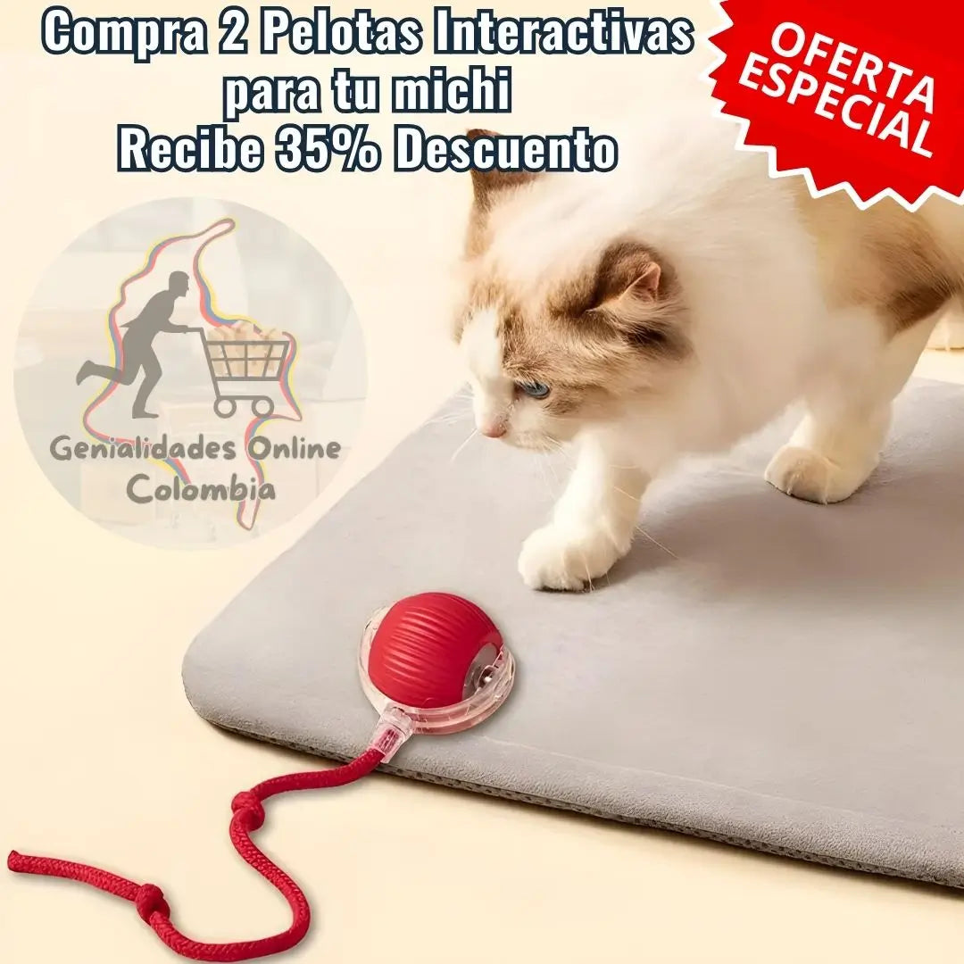 🚀 ¡Diversión sin fin para tu gato con La Pelota Interactiva con Cola! 🐾