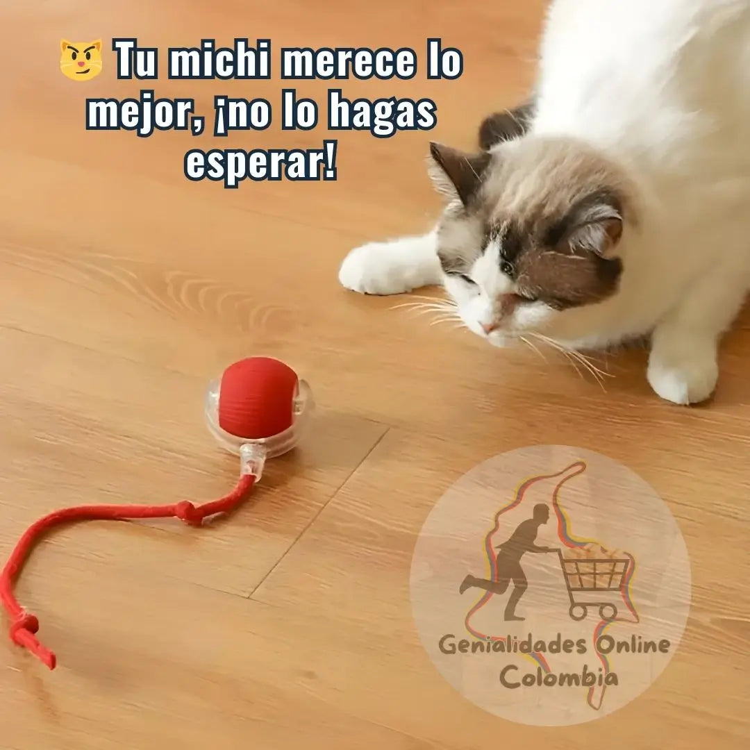 🚀 ¡Diversión sin fin para tu gato con La Pelota Interactiva con Cola! 🐾