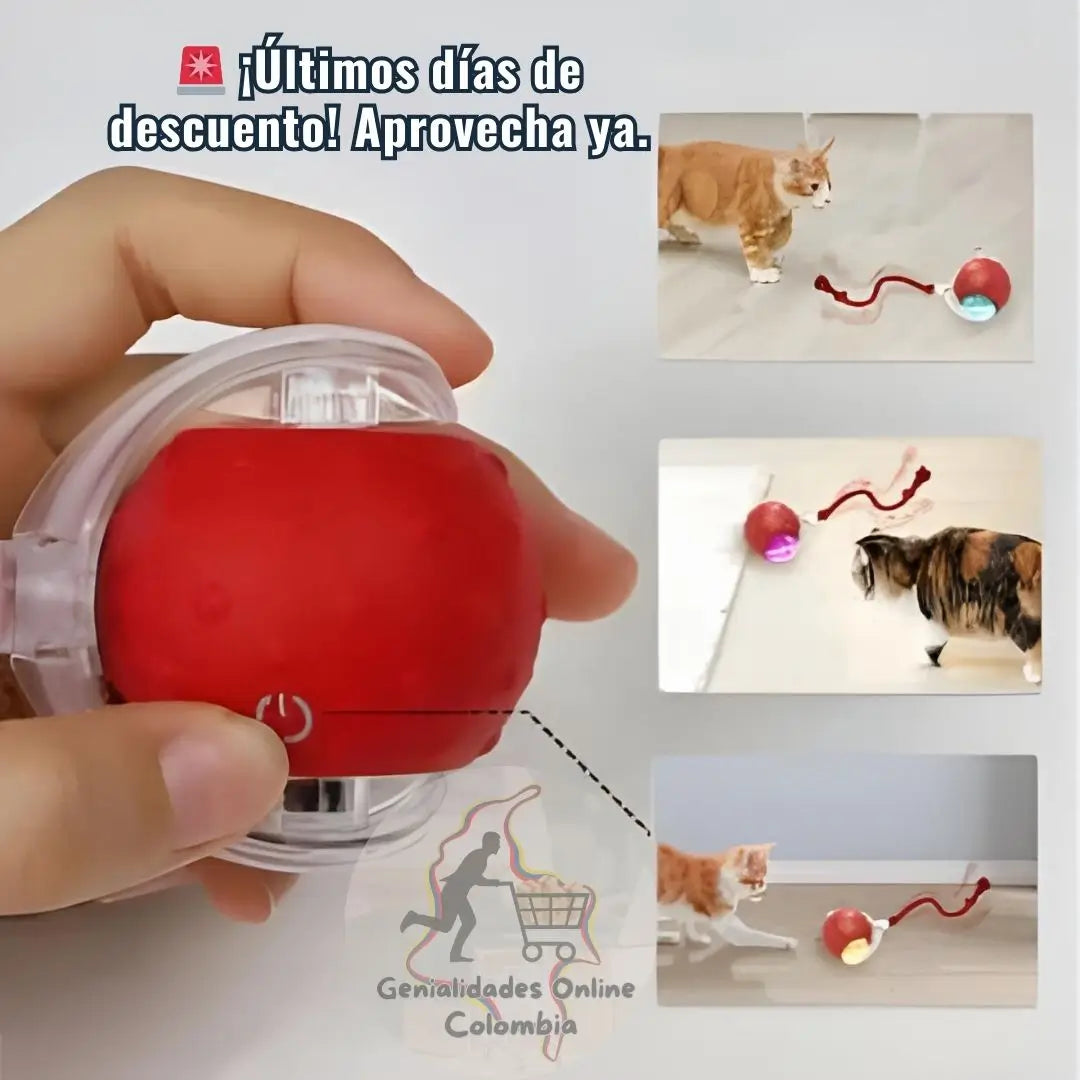 🚀 ¡Diversión sin fin para tu gato con La Pelota Interactiva con Cola! 🐾