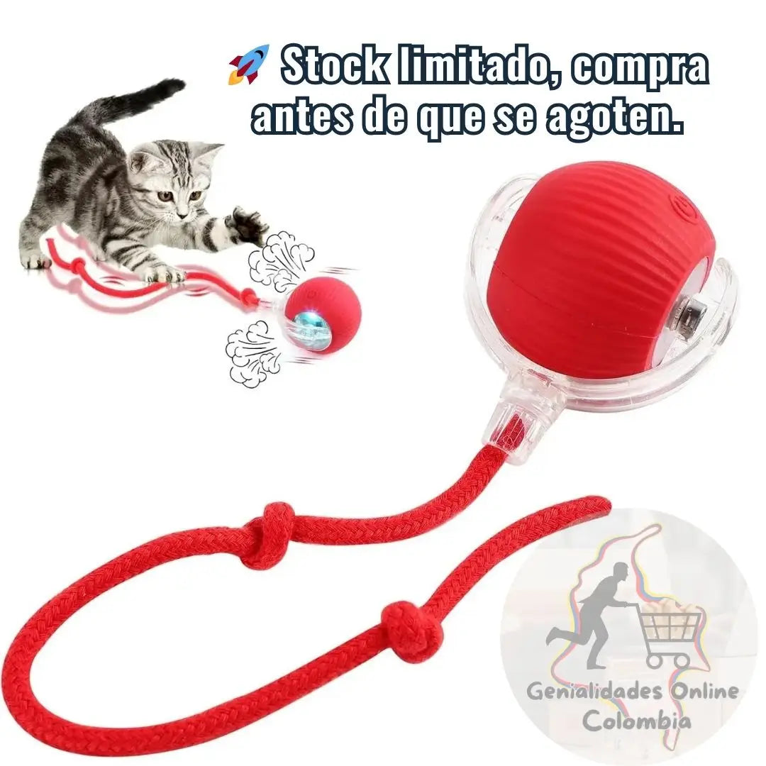 🚀 ¡Diversión sin fin para tu gato con La Pelota Interactiva con Cola! 🐾